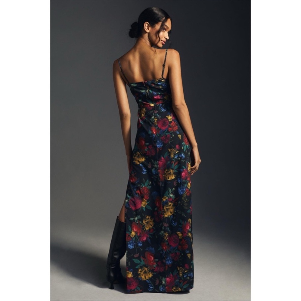 Anthropologie Hutch Floral Pleated Maxi Dress Black Red Size 18W NWT - Picture 10 of 11